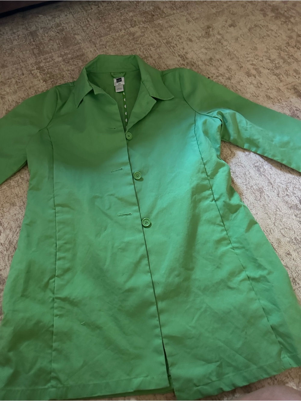 “GAP 2009 Lime Green Cotton Trench Rain Coat Jacket Size L Y2K Preppy.”